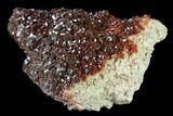 Ruby Red Vanadinite Crystals on Barite - Morocco #134707-1